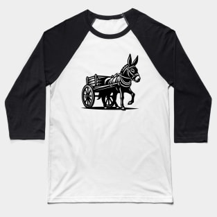 Donkey Cart Baseball T-Shirt